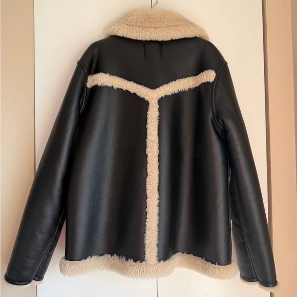 NWOT Mango Shearling-lined fur-effect coat - size M - Picture 3 of 12